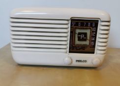 Vintage Art Deco style Philco 401 Ivory Plastic Valve Radio.