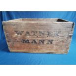 Vintage Watney Mann Beer Bottle Wooden Crate