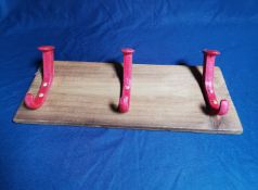 Railway Sleeper Nail Coat Hook Rack