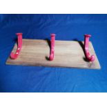 Railway Sleeper Nail Coat Hook Rack