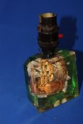 Vintage Sealife embedded Lucite lamp - collectable and rare.