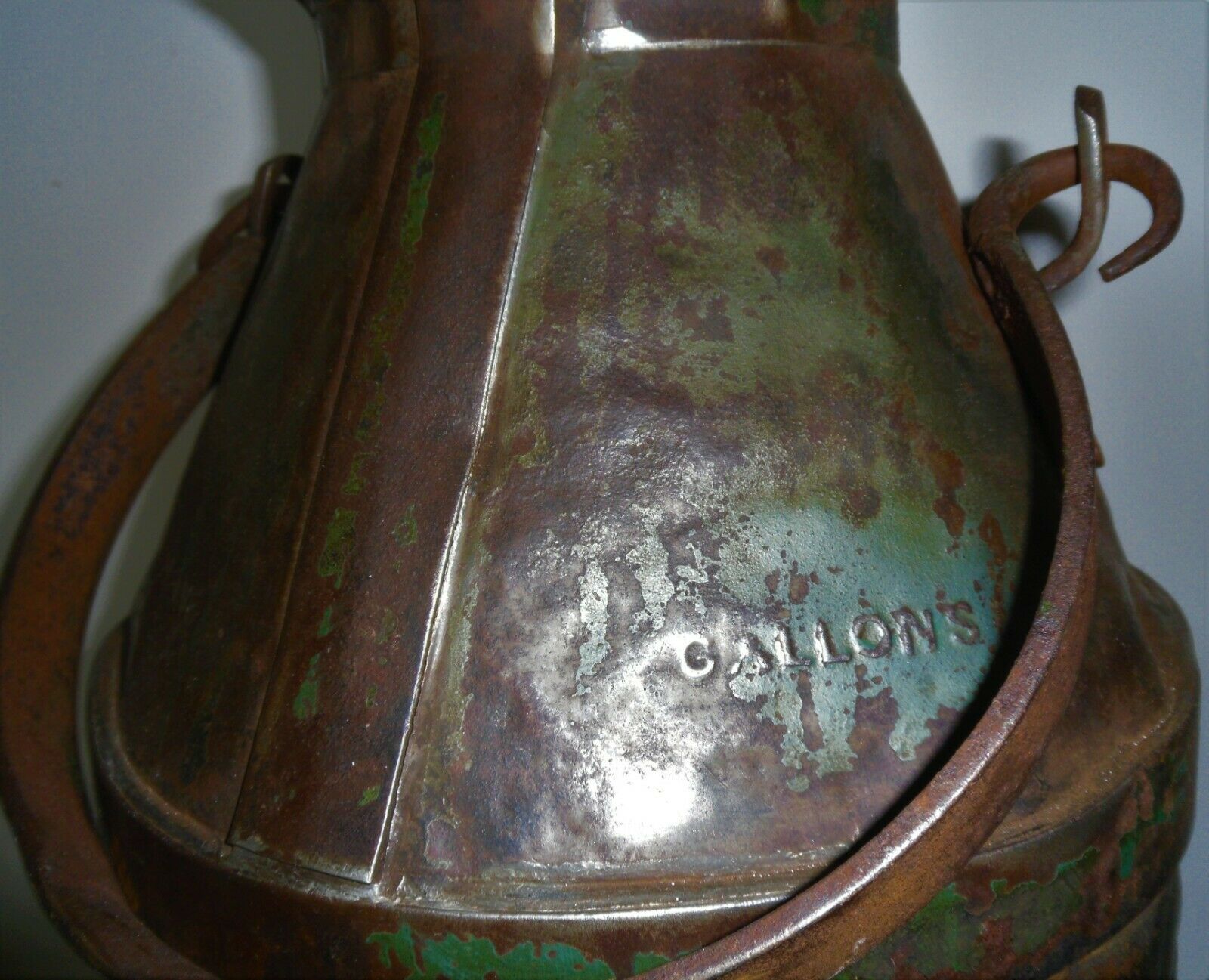 Rare Vintage Large 5 Gallon Fuel Oil Jug Can Racing Car Speed Pourer - Image 7 of 7