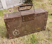 Vintage Wooden 1961 Vietnam War Military Ammo Explosives Box