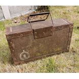 Vintage Wooden 1961 Vietnam War Military Ammo Explosives Box