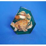 Vintage 1960s Kitsch Lucite Sea Shells Crab Paperweight Portugal