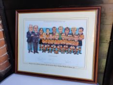 Wolverhampton Wanderers Football Club Limited Edition Signed Characature Picture