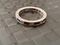 Antique Sapphire & Diamond 18ct White Gold & Platinum Ring