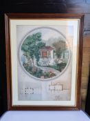 Vintage Caroline Van Hook Bean framed picture