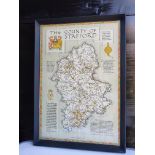 Stafford Vintage Framed Map