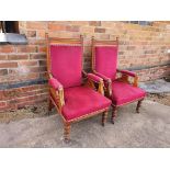 A pair of Edwardian parlour chairs