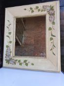 Vintage Hand Painted Framed Mirror