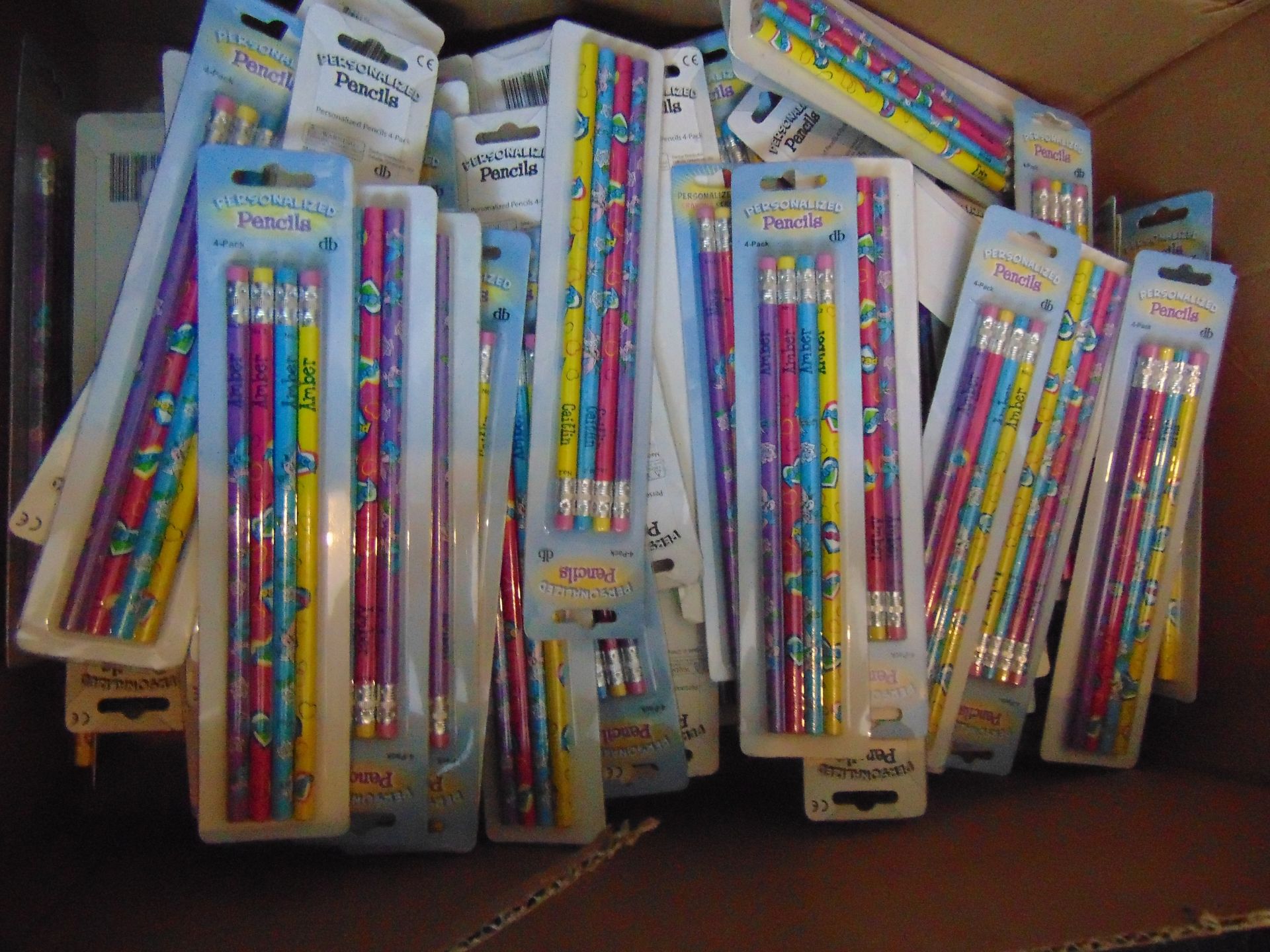 100 X 4 Packs Of Pencils Total 400 Pencils, These Are Personalised With Names, But Are Easily Remove