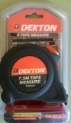 6 X Dekton 7.5M Auto-Lock Blade Tape Measure Rrp Upto £12.99 Each