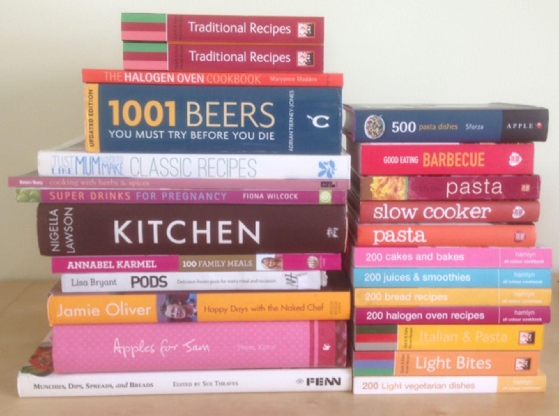 25 Assorted Books On Food & Drink