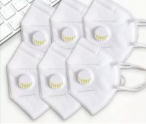 Kn95 White Face Masks With Valve X 3000