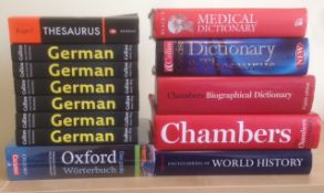 21 Assorted Reference Books Including School Dictionaries And Student's Dictionaries