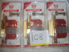 3 x Union 5 Lever SashLock