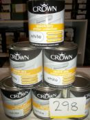 6 x Crown Quick Dry Primer Undercoat White 750ml RRP £12 per tin