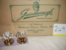 24 Pair x Gainborough Crystal Knob Set Imported from Australia RRP £45 per Set