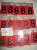 15 x Antique Black Numeral 8