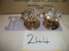 Gainsborough Crystal Knob Set Imported from Australia RRP £45 per Set