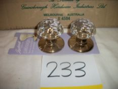 Gainsborough Crystal Knob Set Imported from Australia RRP £45 per Set