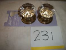 Gainsborough Crystal Knob Set Imported from Australia RRP £45 per Set