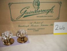 24 Pair x Gainborough Crystal Knob Set Imported from Australia RRP £45 per Set