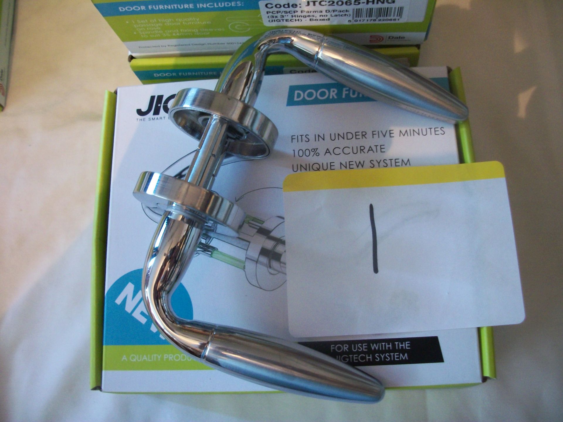 3 Pairs x Jigtech Parma Polished/Satin Chrome Handles