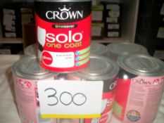 6 x Crown Solo One Coat Gloss Pure Brilliant White 750ml RRP £15 per tin