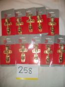 10 x Brass Sash Fastenor