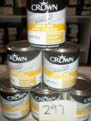 6 x Crown Quick Dry Primer Undercoat White 750ml RRP £12 per tin