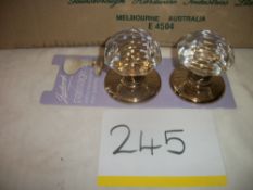 Gainsborough Crystal Knob Set Imported from Australia RRP £45 per Set