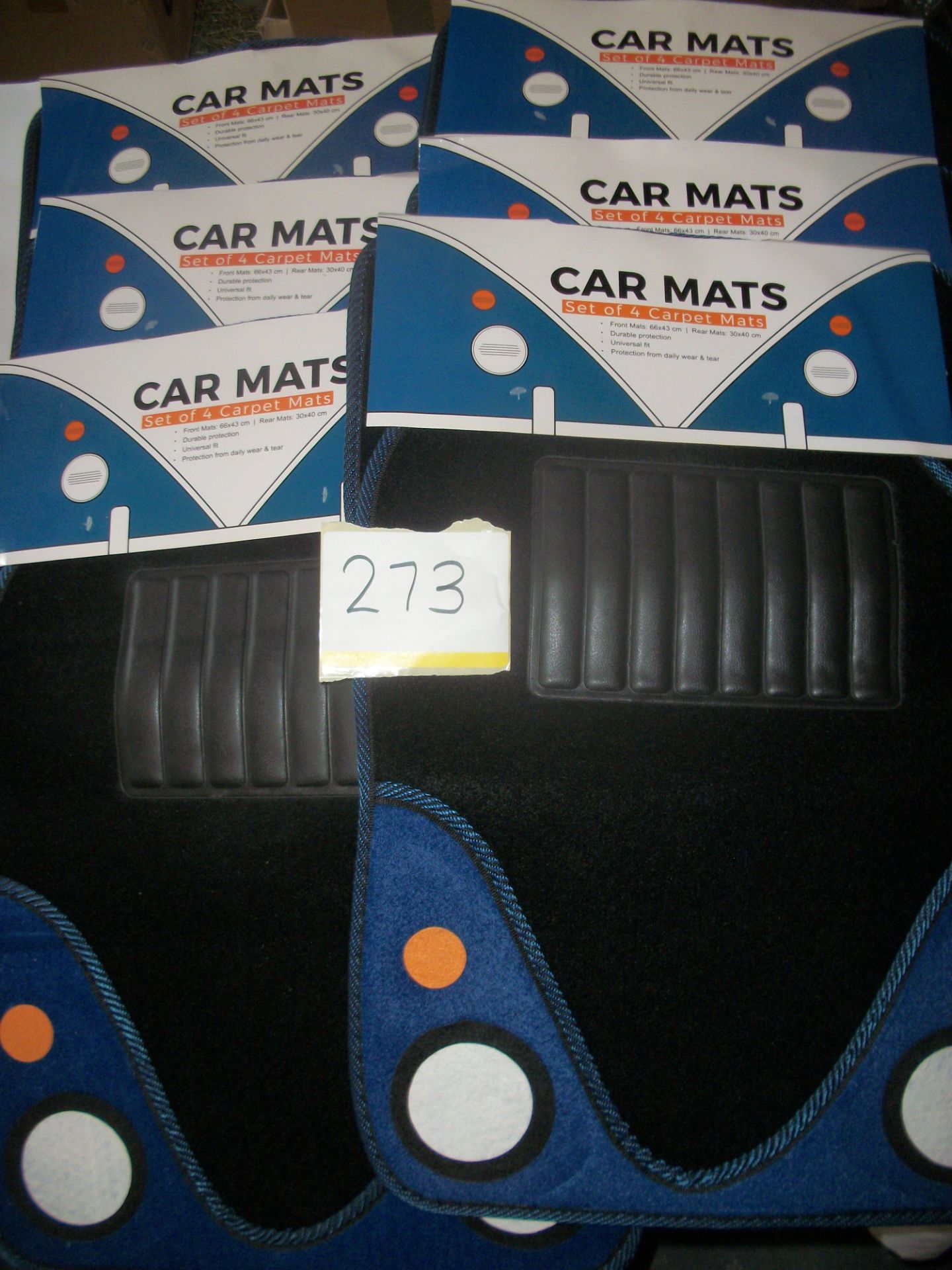 6 x Halford Set of 4 Car Mats