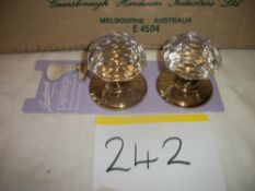 Gainsborough Crystal Knob Set Imported from Australia RRP £45 per Set