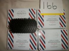 4 x Official Barber Termix Fade Beard Brush