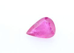 Loose Pear Shape Burmese Ruby 1.08 Carats