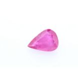 Loose Pear Shape Burmese Ruby 1.08 Carats