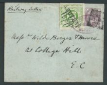 G.B. - Railways 1895 (Aug 16) Cover from Ashtead to London endorsed "Railway Letter", bearing a 1d l