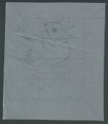 G.B. - Queen Elizabeth II 1977 Preliminary sketch by Patrick Oxenham for the British Wildlife iss...