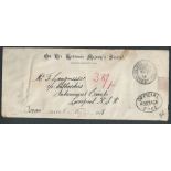 Gilbert & Ellice Islands / Australia - P.O.W. Mail 1918 (May 1) Long stampless cover (light folds, r