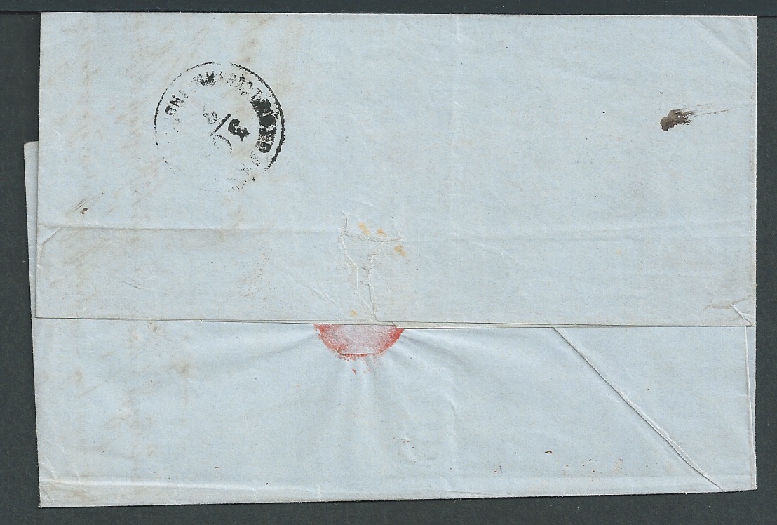 Cyprus 1861 Entire letter from Limassol to Constantinople via Larnaca with light "LARNACA 23 SETT" h - Image 2 of 4
