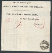 G.B. - Ireland 1837 Entire letter to Dublin "On the business of the SUNDAY SCHOOL SOCIETY FOR IRELAN