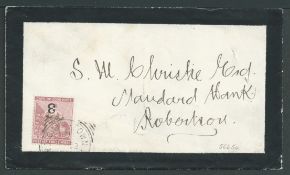 Cape of Good Hope 1881 Mourning cover from Cape Town to Robertson bearing 1880 "3" on 3d with var...