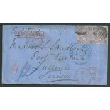 G.B. - London 1866 Registered Cover from Liverpool to Switzerland, with "DALE-STREET/L'POOL" c.d.s.