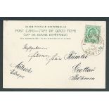 Cape of Good Hope 1903 Picture postcard of Cape Town, 1/2d KEVII Cape stamp cancelled by "Ku K Kr...