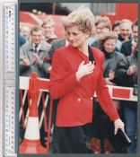 Royalty Princess Diana Press photograph taken by Kent Gavin Daily Mirror February 1990. Windswept