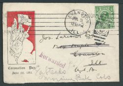 G.B Royalty - First Day Cover 1911 P.S. Coronation Day advertising leaflet bearing King George V ...