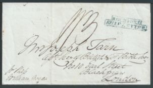 G.B. - Ship Letters - Rochford 1819) Entire from New York to the British and Foreign Bible Society i