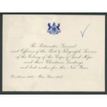 Cape of Good Hope 1900 Christmas and New Year Greetings Card from the Postmaster General at the C...